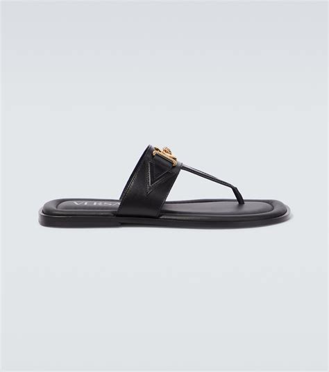 black versace thong sandals|Versace sandals 2021.